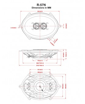 5"x7"-Inch Ultra-thin STEREO Dash Replacement Speaker