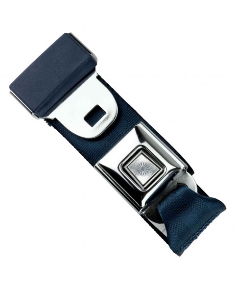 Ceinture ventrale bleue avec bouton poussoir